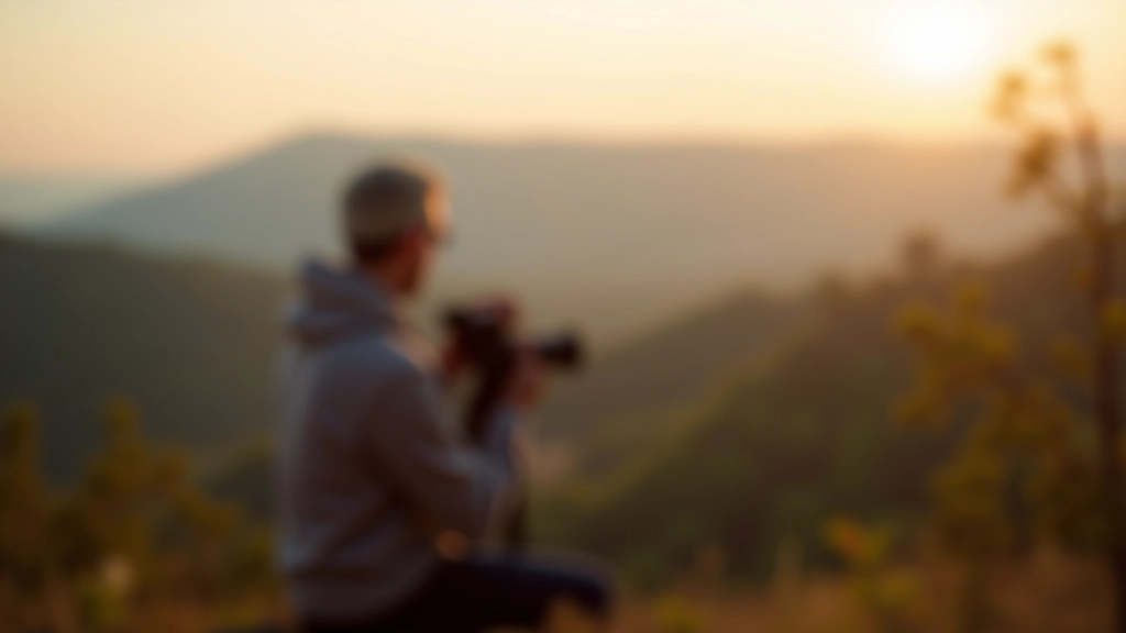 Photographer exploring Czech landscape viewpoints